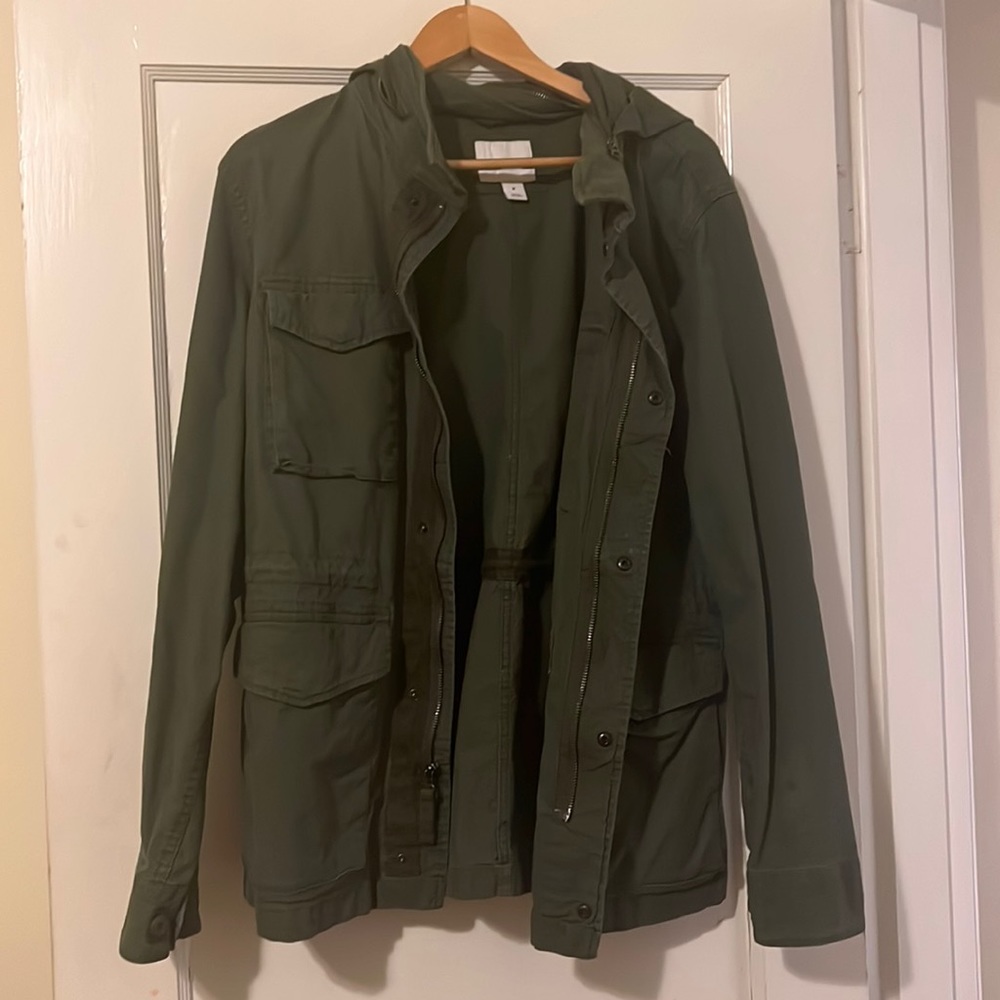 Mens green utility jacket. Medium.